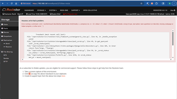 RockStor_error