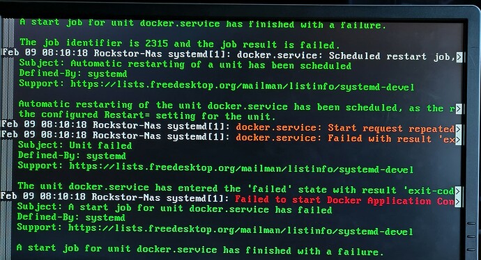 After Reboot starting Docker